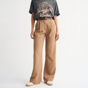 Abercrombie & Fitch Brown Wide-Leg Pants